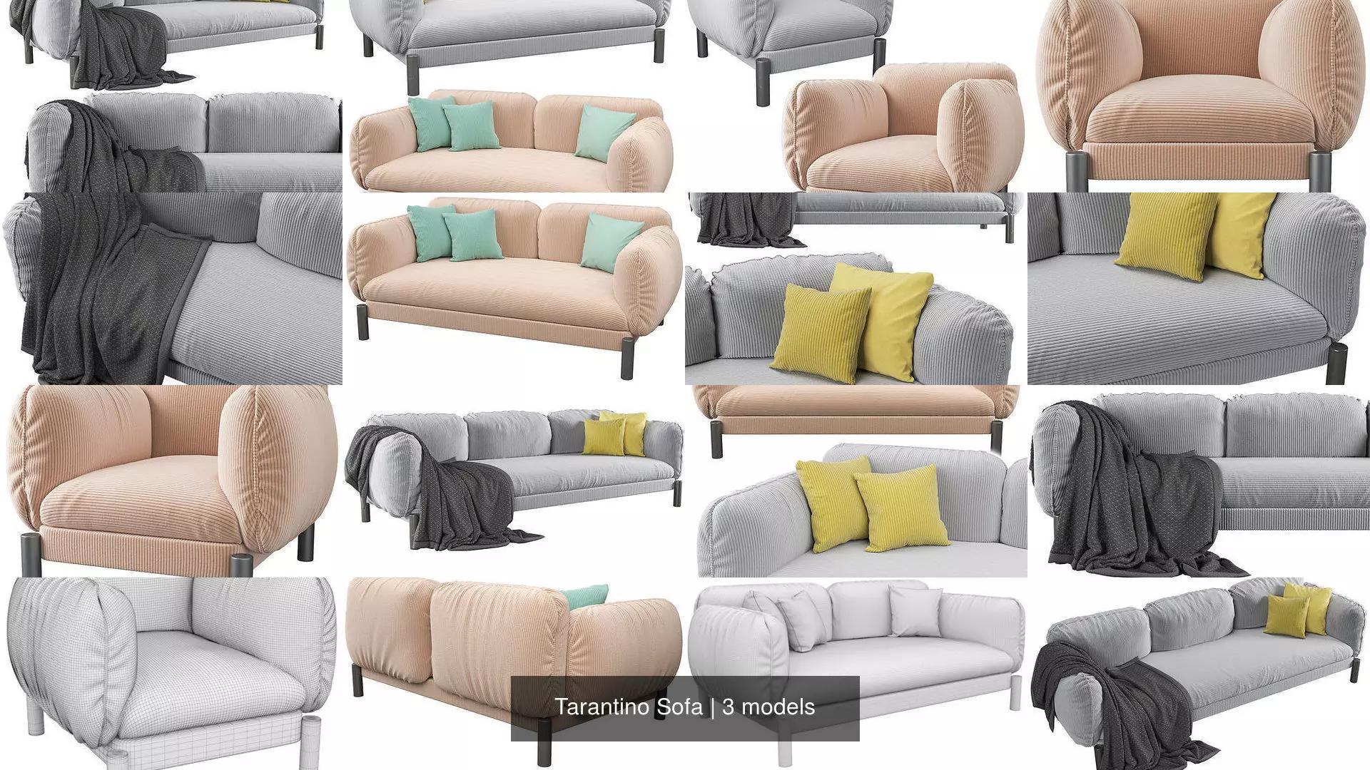 Tarantino Sofa 3D Model Collection_0