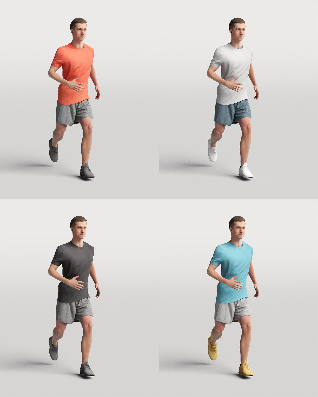 Humano Running Man 0803 3D model_4