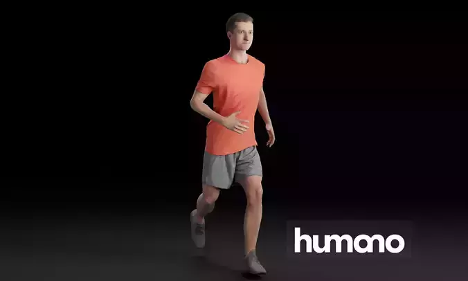 Humano Running Man 0803 3D model