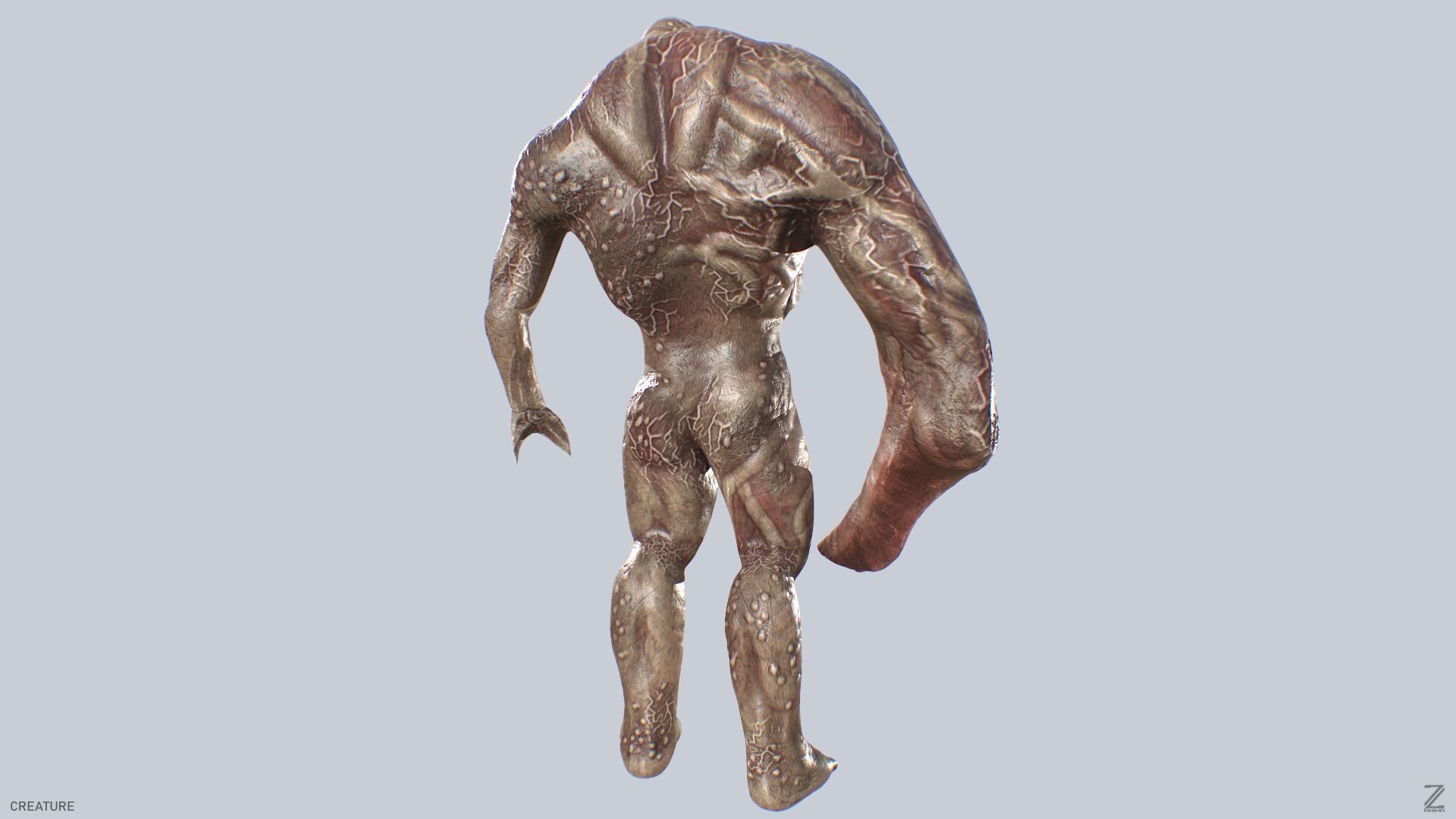 Creature Low-poly 3D model_5