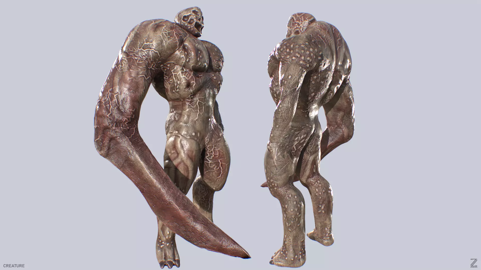 Creature Low-poly 3D model_0