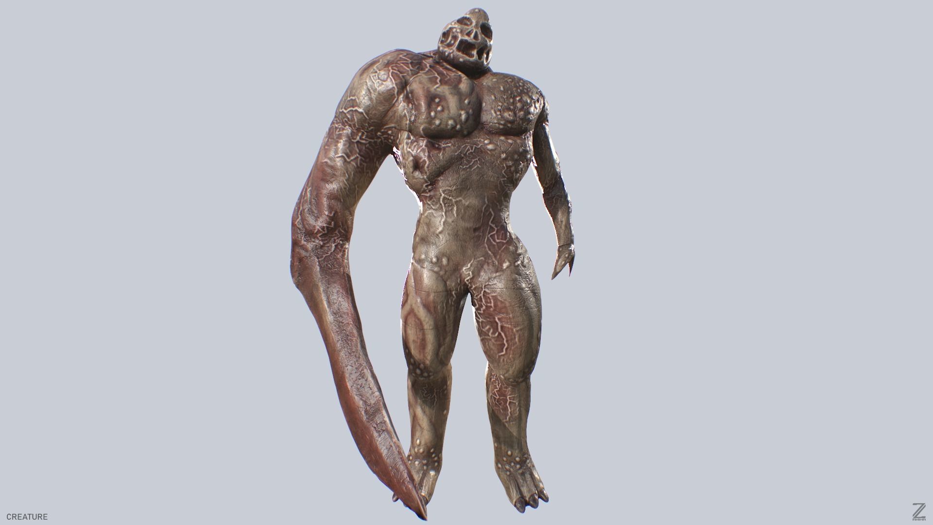 Creature Low-poly 3D model_1