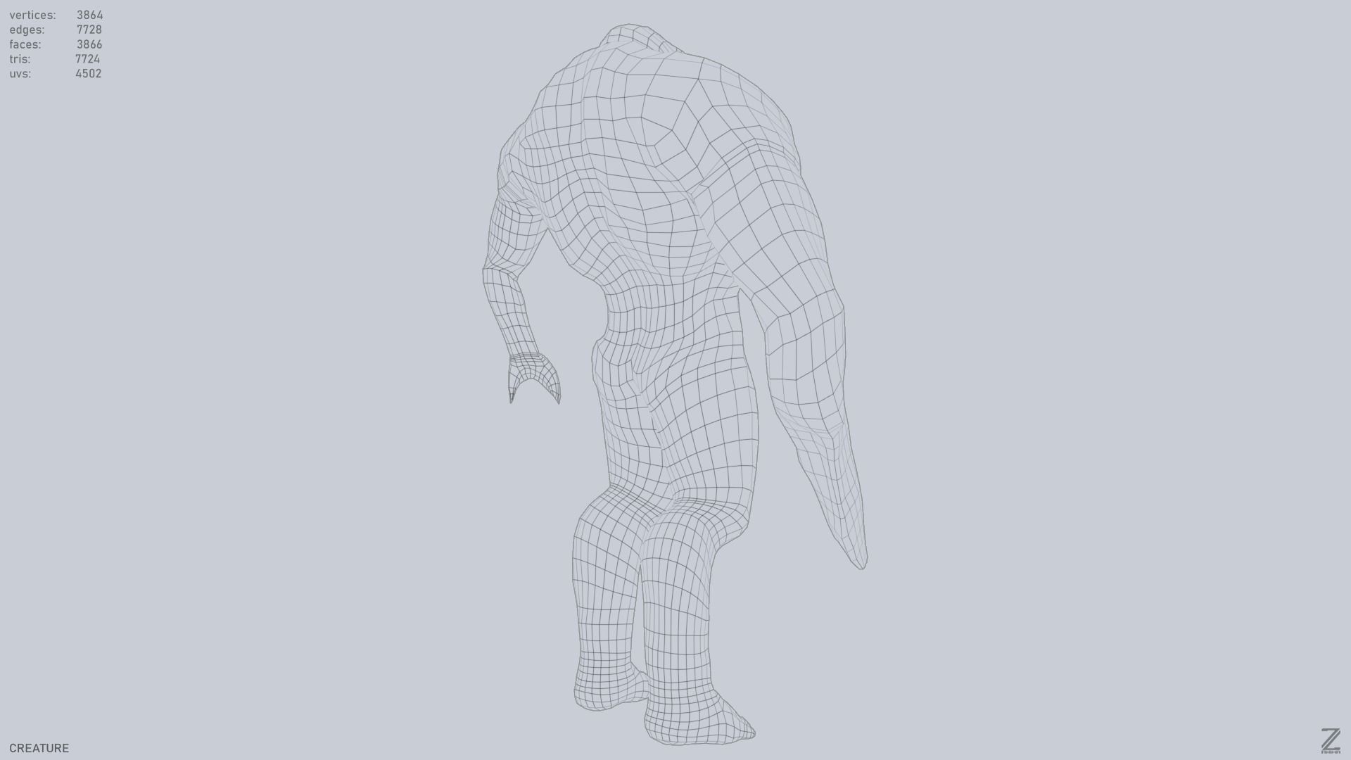 Creature Low-poly 3D model_12