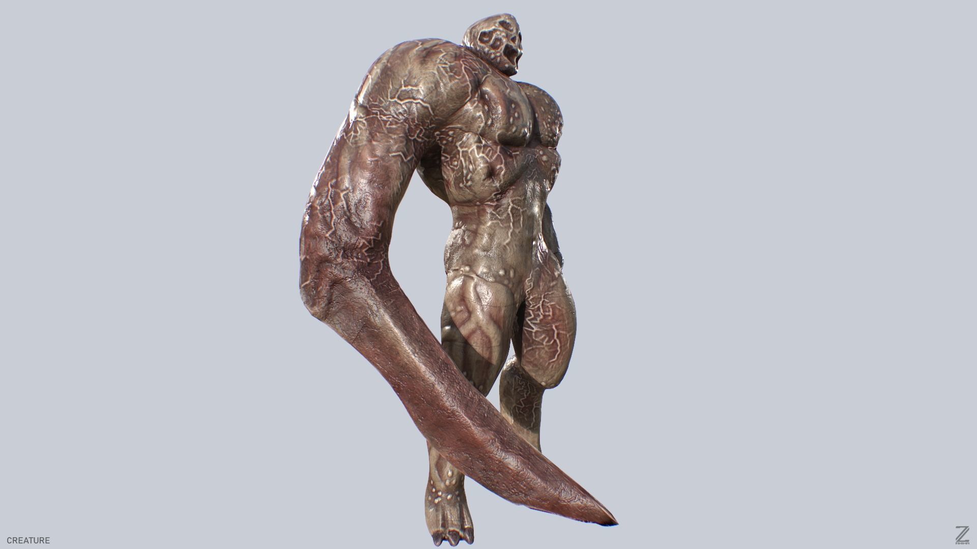 Creature Low-poly 3D model_7