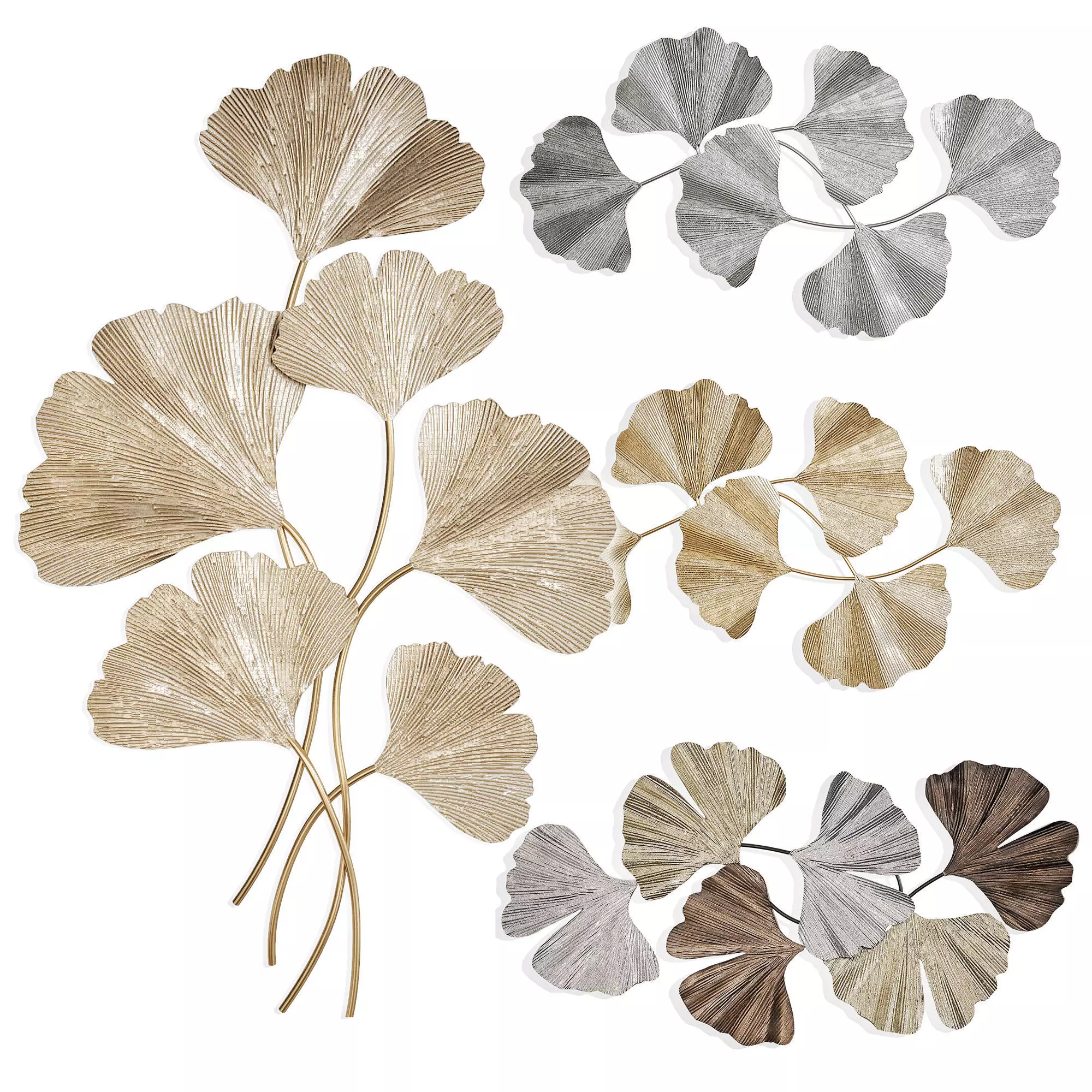 Ginkgo wall decor 3D model_0
