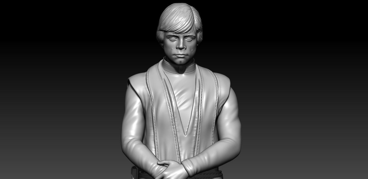 Luke Skywalker V2 and R2D2 the Mandalorian Season 2 3D print model_1