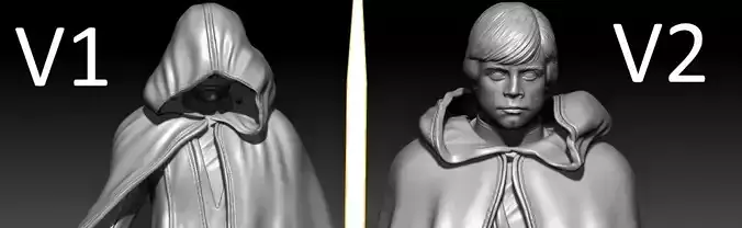 Luke Skywalker pack V1 and V2 the Mandalorian Season 2 3D print model