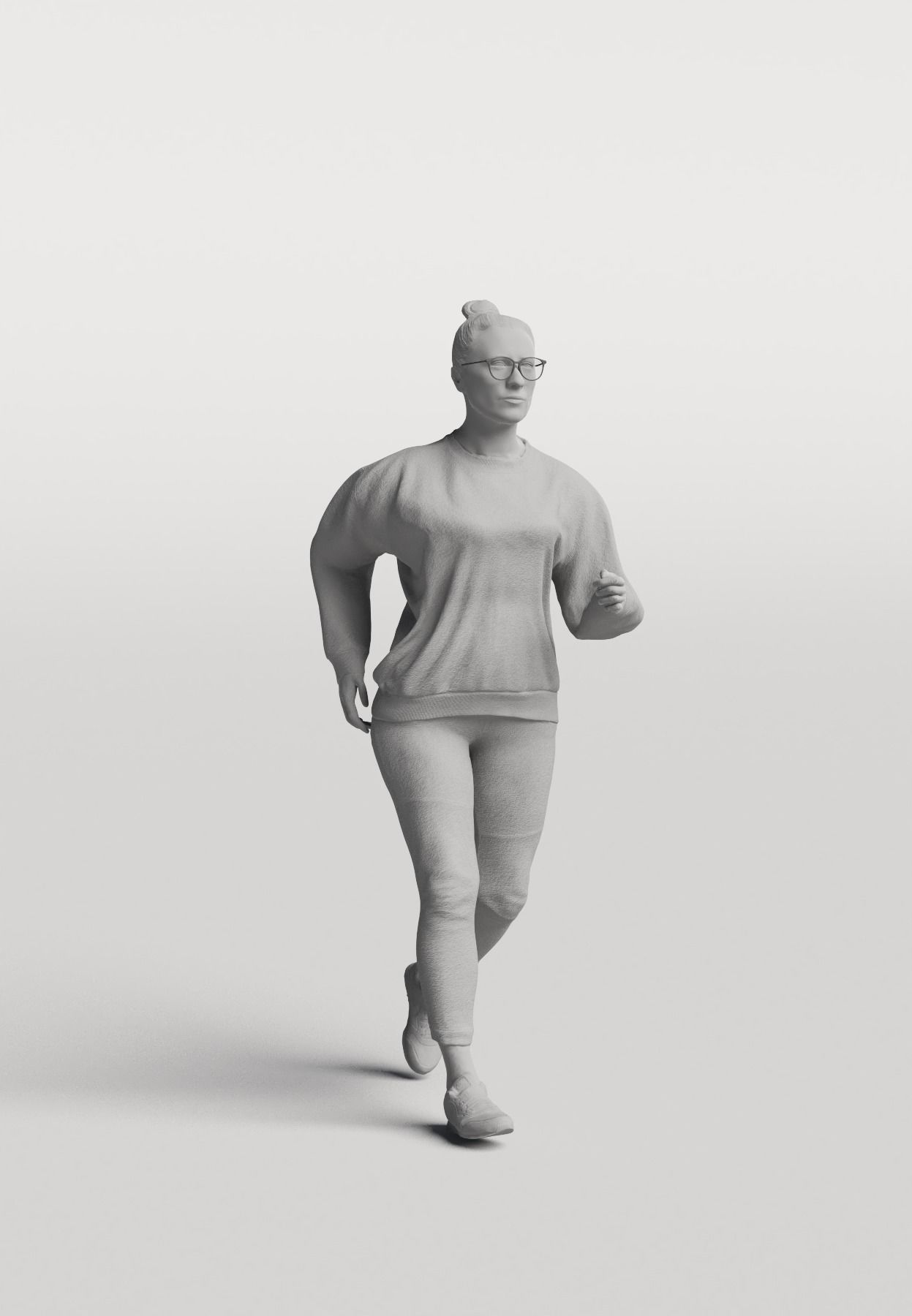 Humano Running Woman 0806 3D model_3
