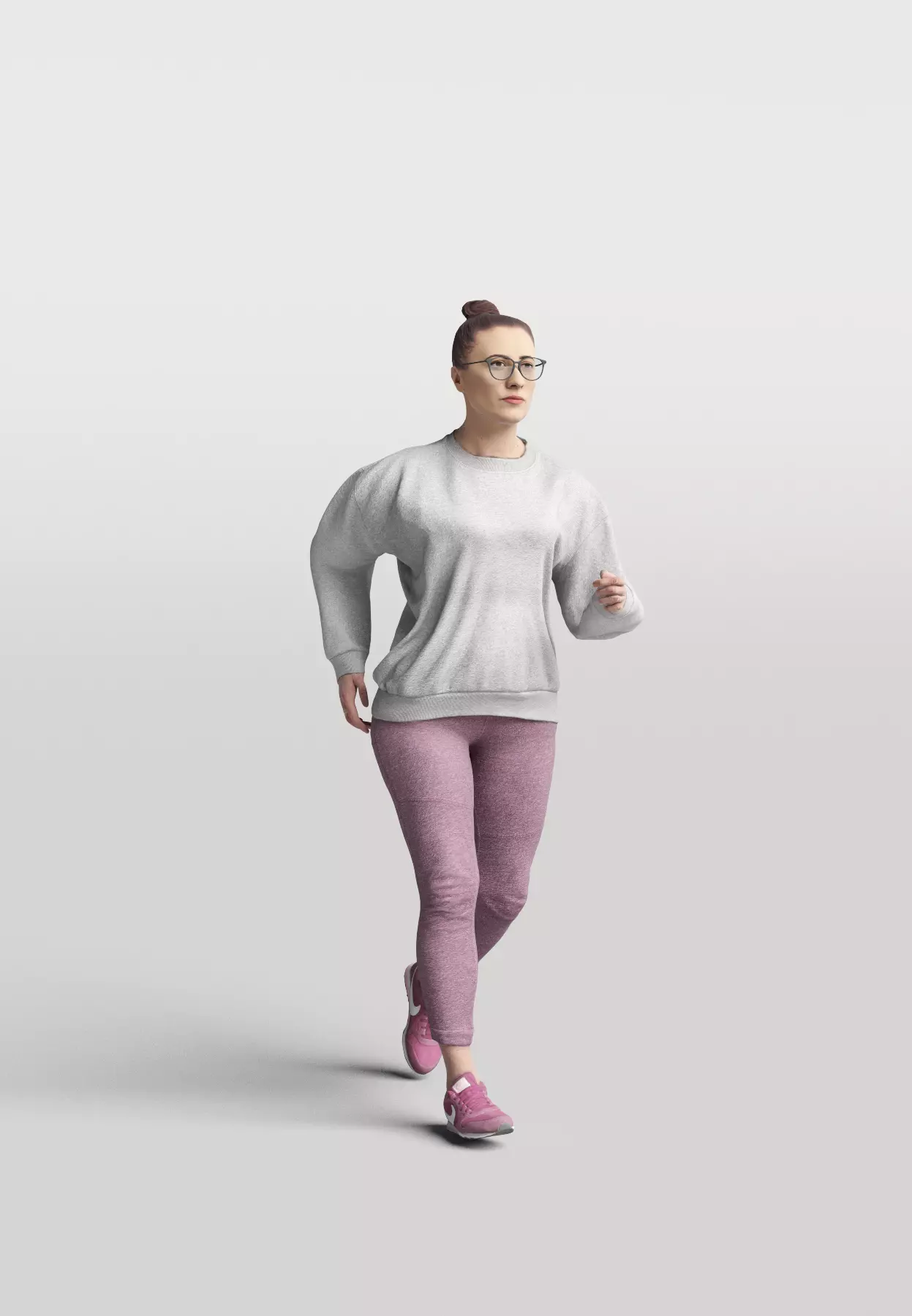 Humano Running Woman 0806 3D model