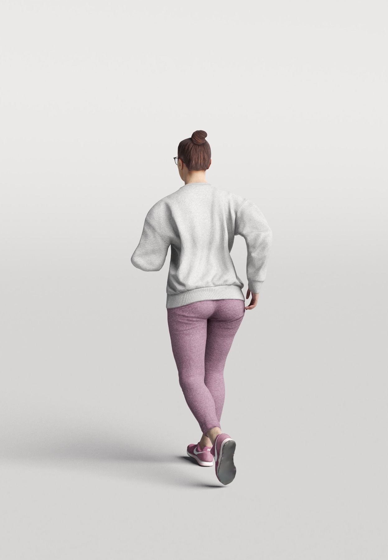 Humano Running Woman 0806 3D model_2