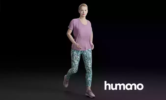 Humano Running Woman 0808 3D model