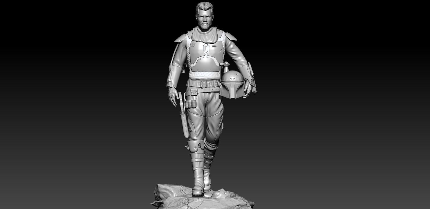 Pack the Mandalorian 5 figurines 3D print model_3
