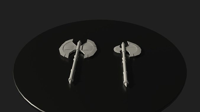 3d axe model two axes