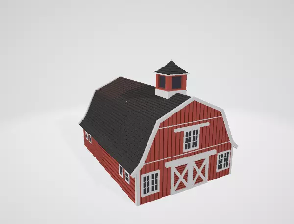 Ranch barn  3D model_0