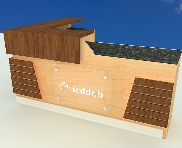 Font Desk Table Design 3D model