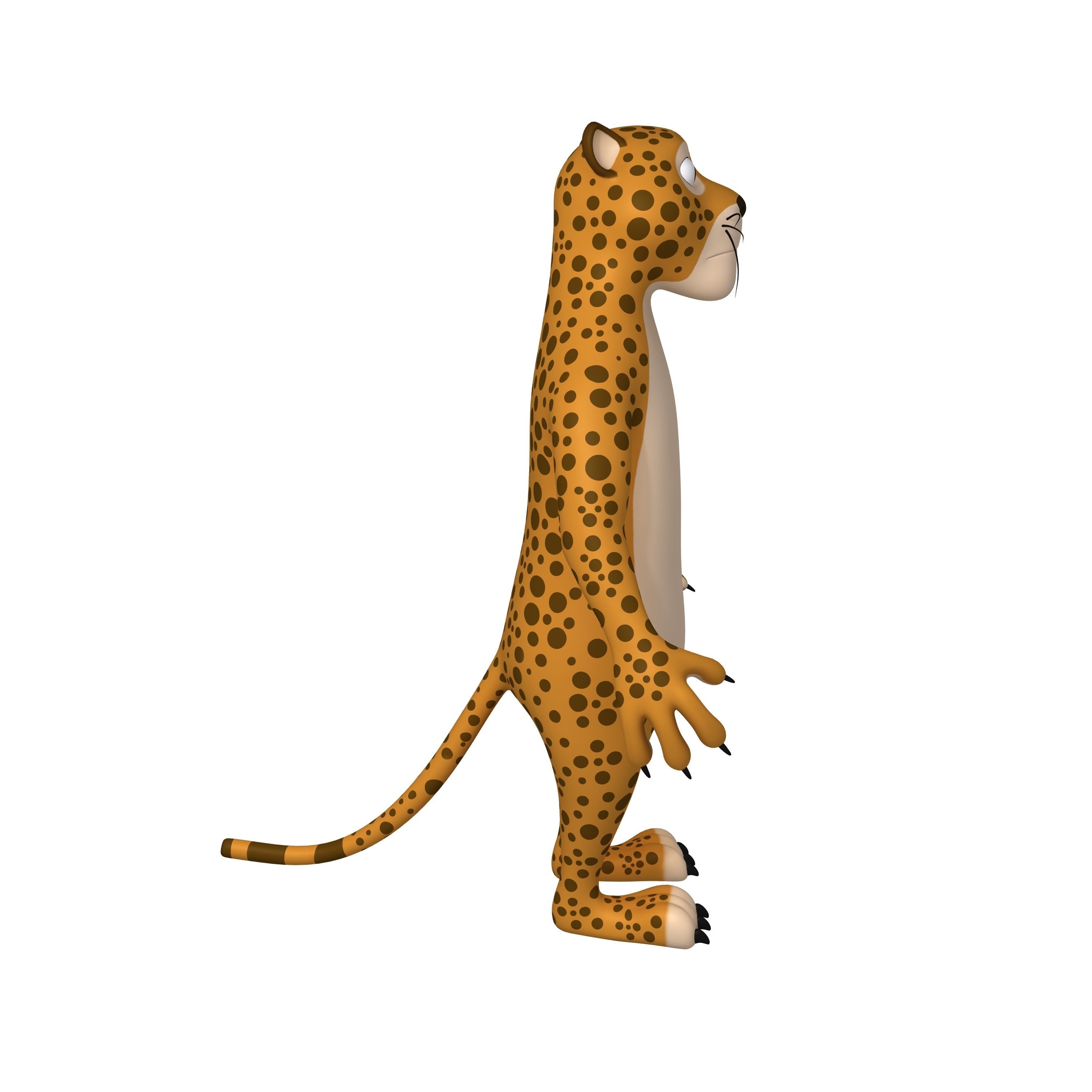 Leopard Cartoon 3D model_2