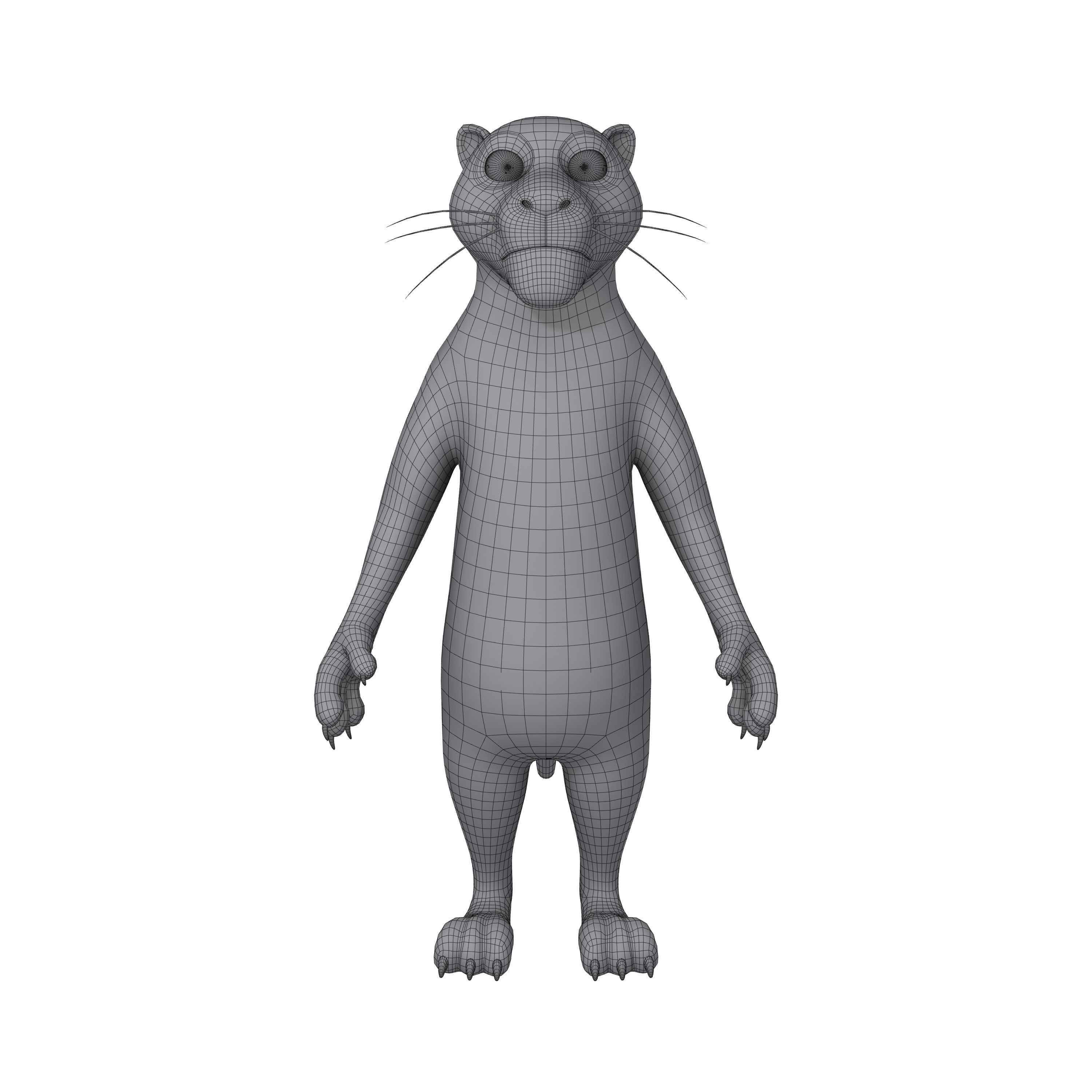 Leopard Cartoon 3D model_5