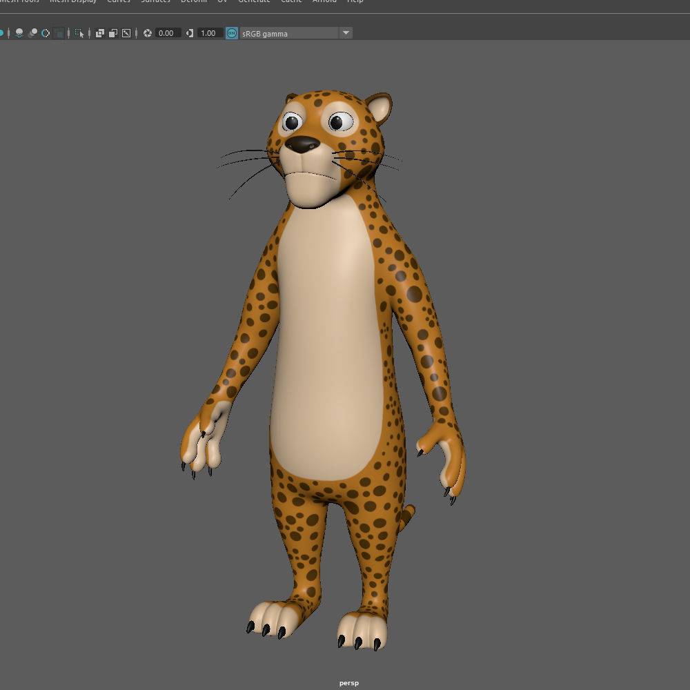 Leopard Cartoon 3D model_14