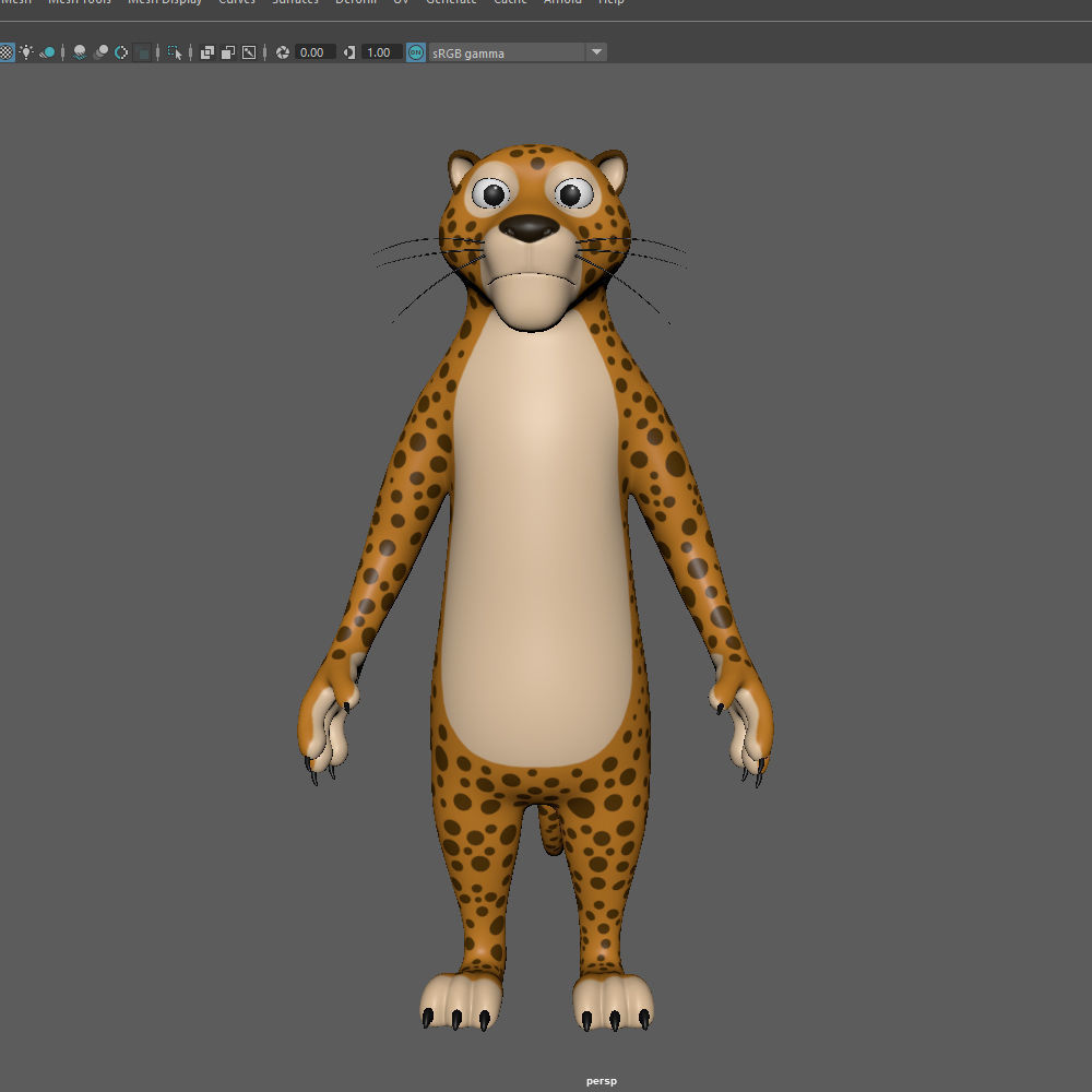 Leopard Cartoon 3D model_15