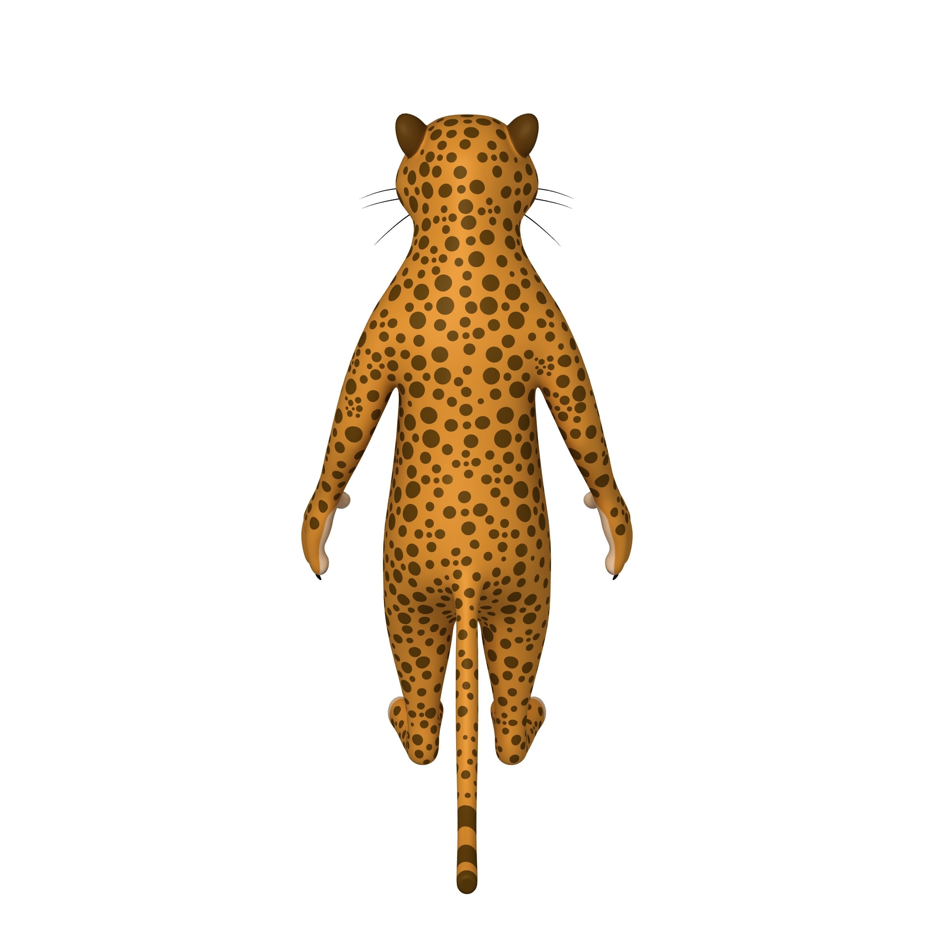 Leopard Cartoon 3D model_3
