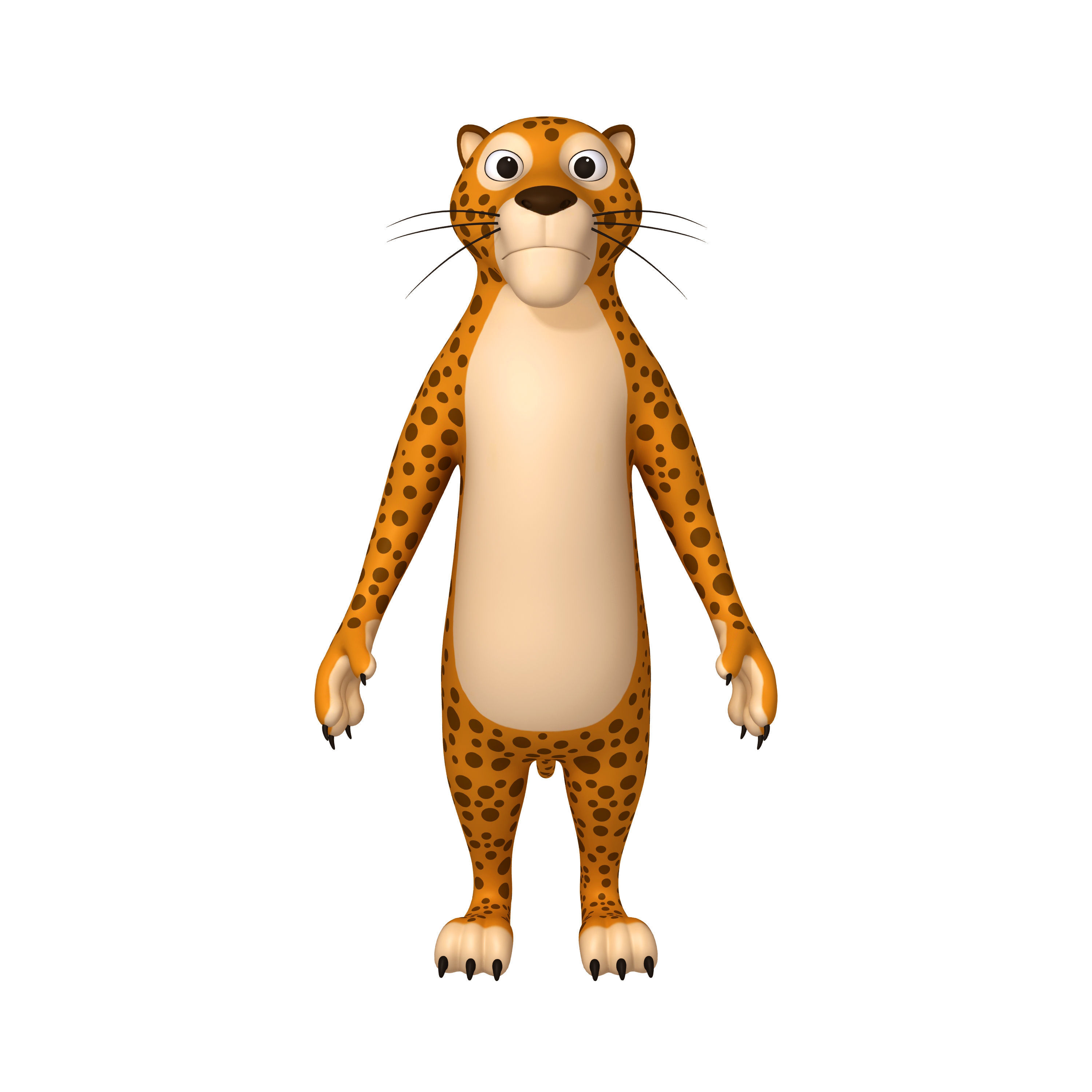 Leopard Cartoon 3D model_1