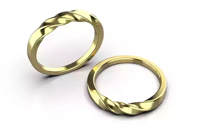 Fashion rope ring Engagement Ring Silver Gold