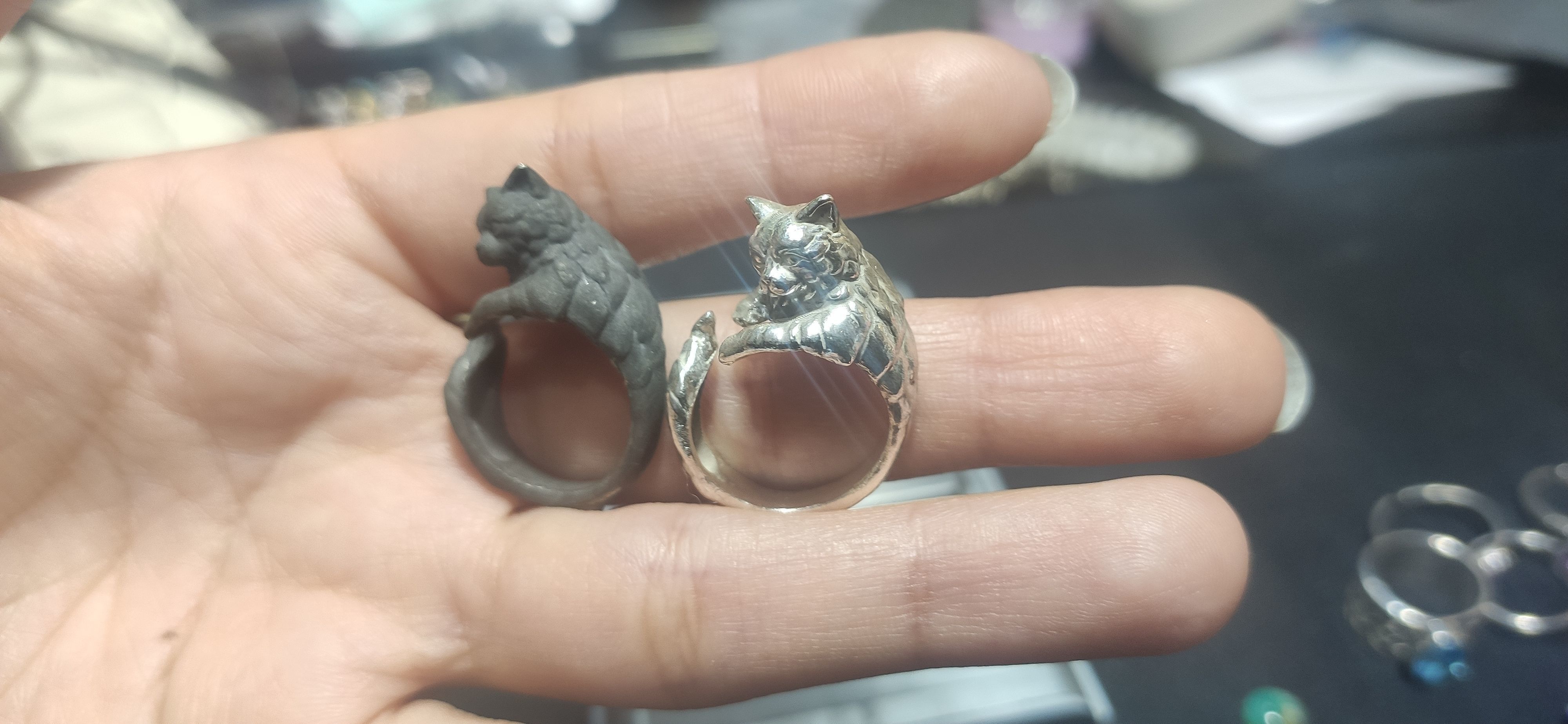 resizable cat ring 3D print model_13