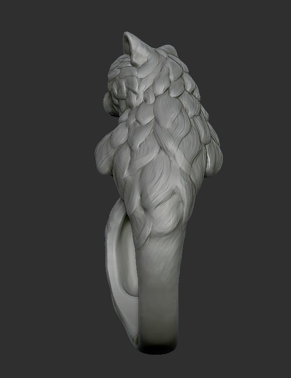 resizable cat ring 3D print model_6