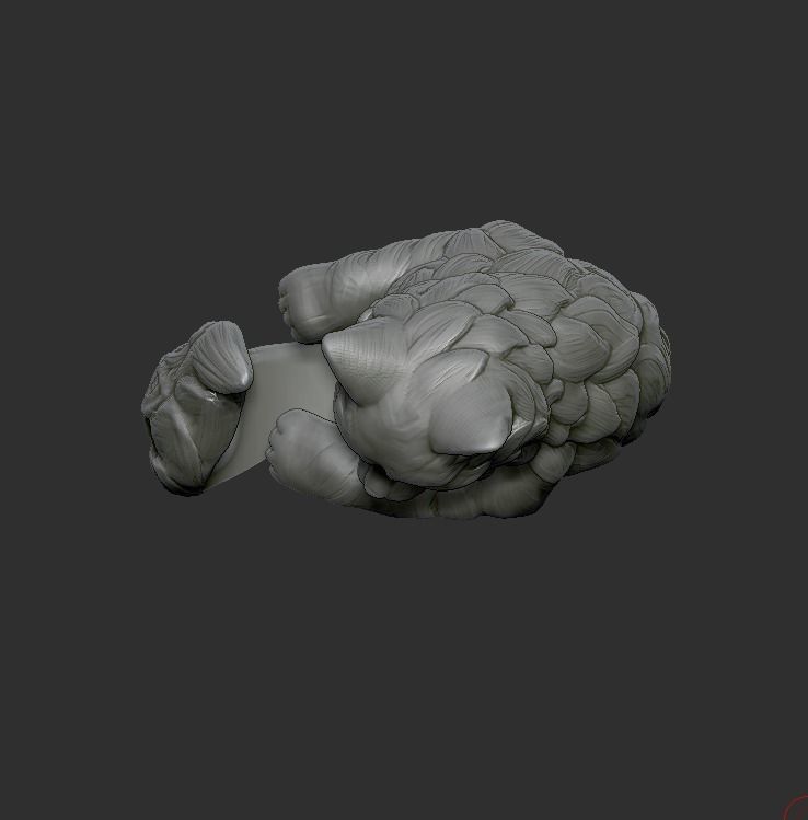 resizable cat ring 3D print model_8