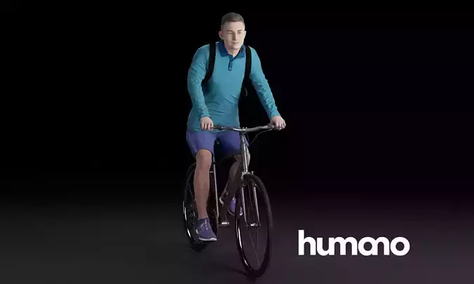 Humano Biking Man 0815 3D model