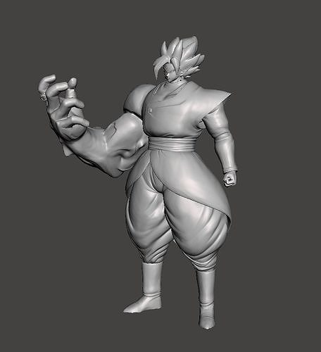 Zamasu Half Corrupted 3D Model 3D print model