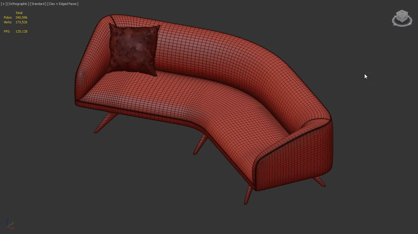 Fifth Avenue Angled Sofa by Vladimir Kagan 3D model_13