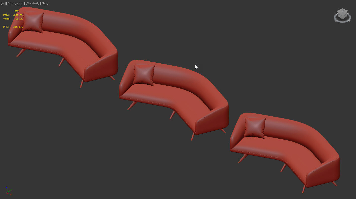 Fifth Avenue Angled Sofa by Vladimir Kagan 3D model_11