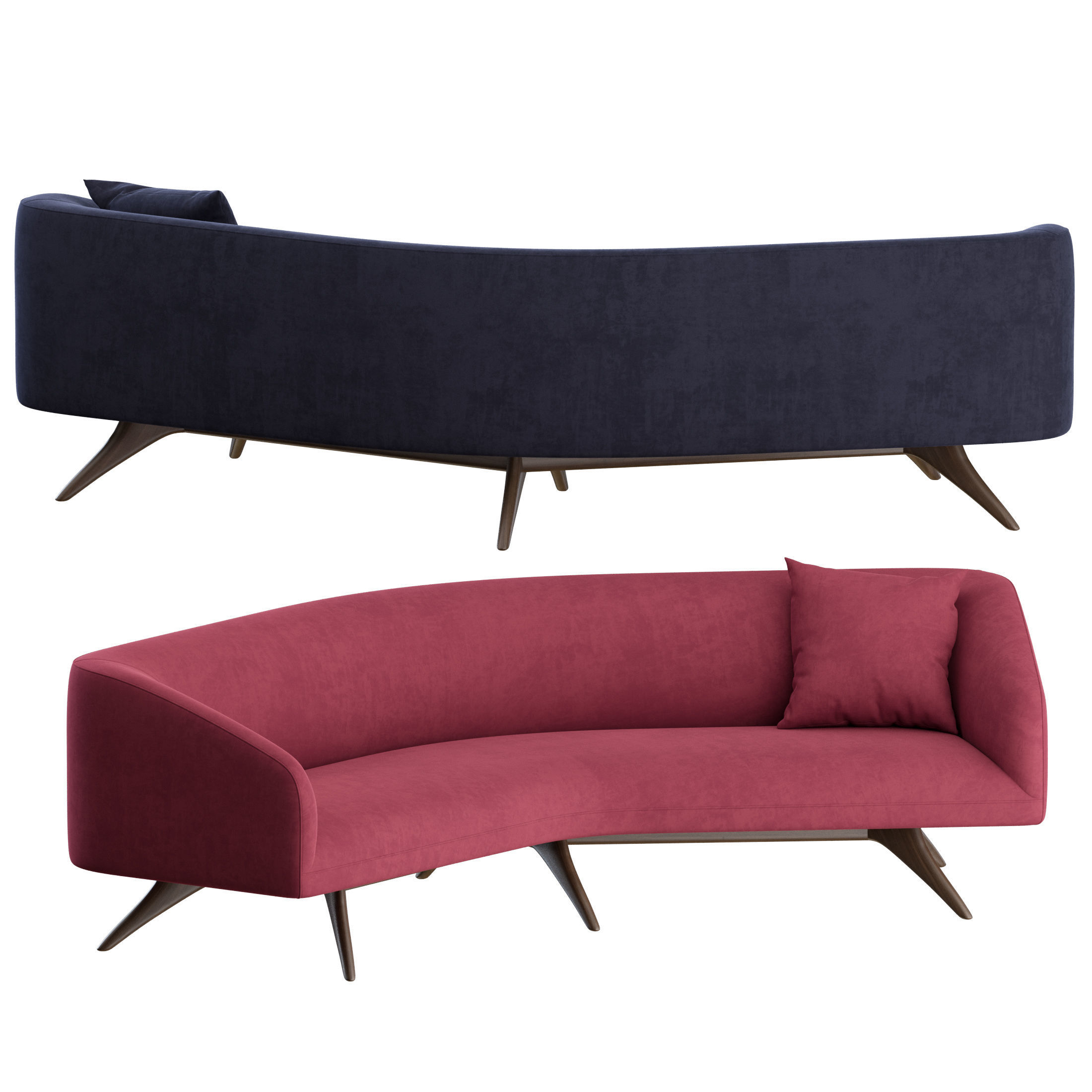 Fifth Avenue Angled Sofa by Vladimir Kagan 3D model_3