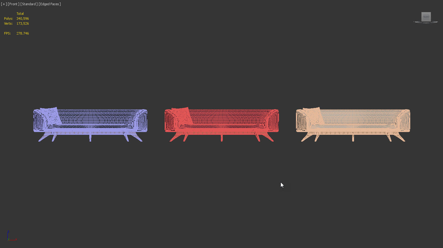 Fifth Avenue Angled Sofa by Vladimir Kagan 3D model_9