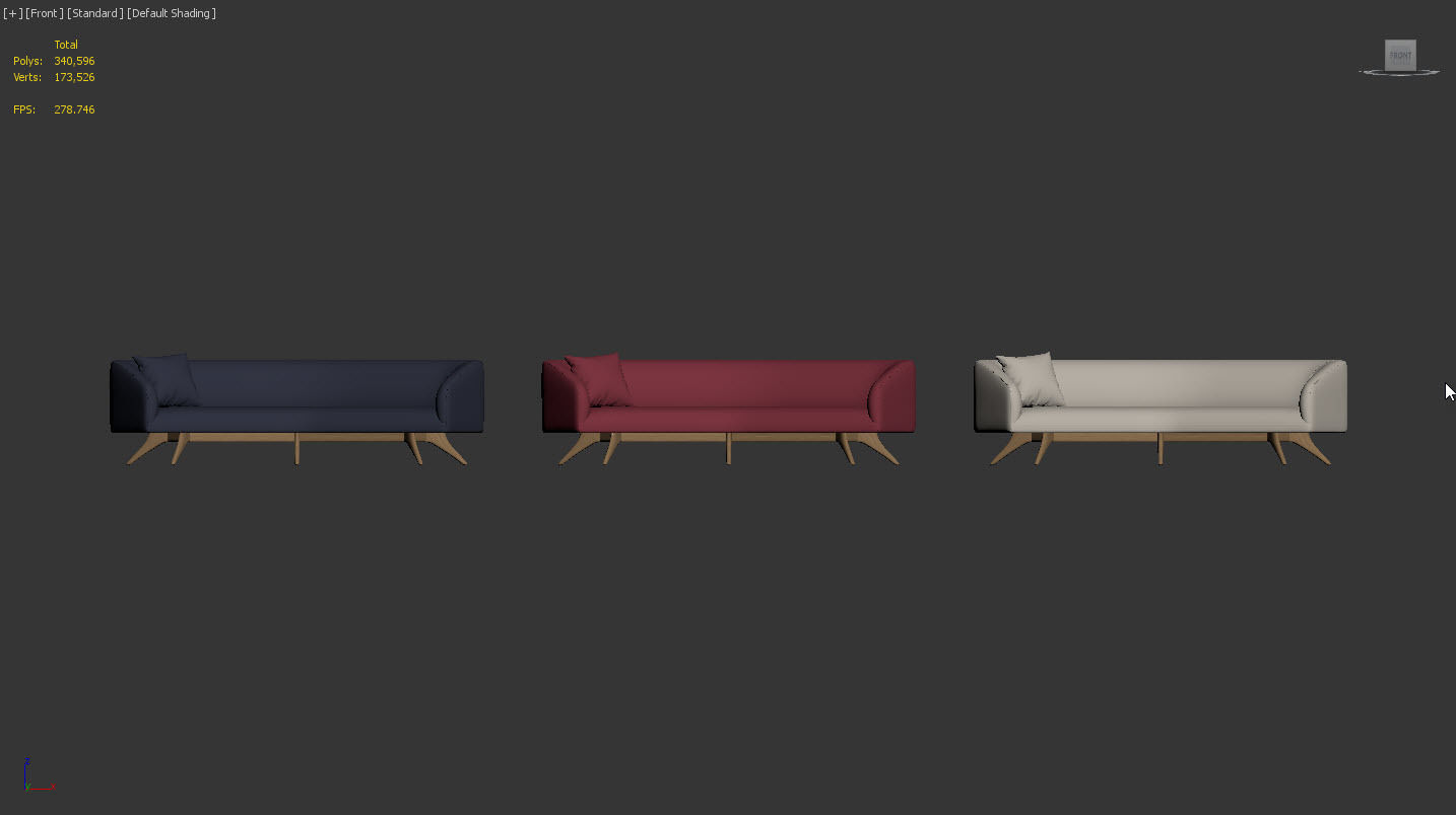 Fifth Avenue Angled Sofa by Vladimir Kagan 3D model_8