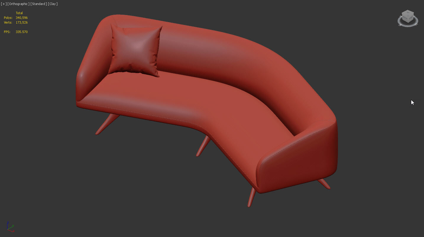 Fifth Avenue Angled Sofa by Vladimir Kagan 3D model_12