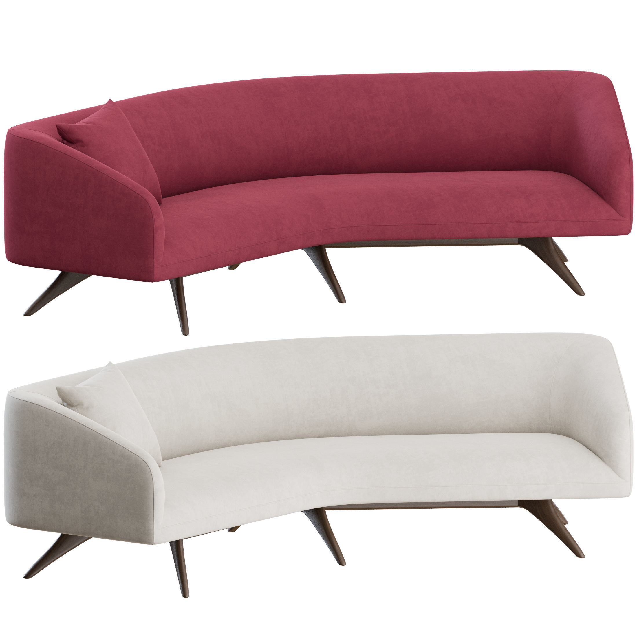 Fifth Avenue Angled Sofa by Vladimir Kagan 3D model_1