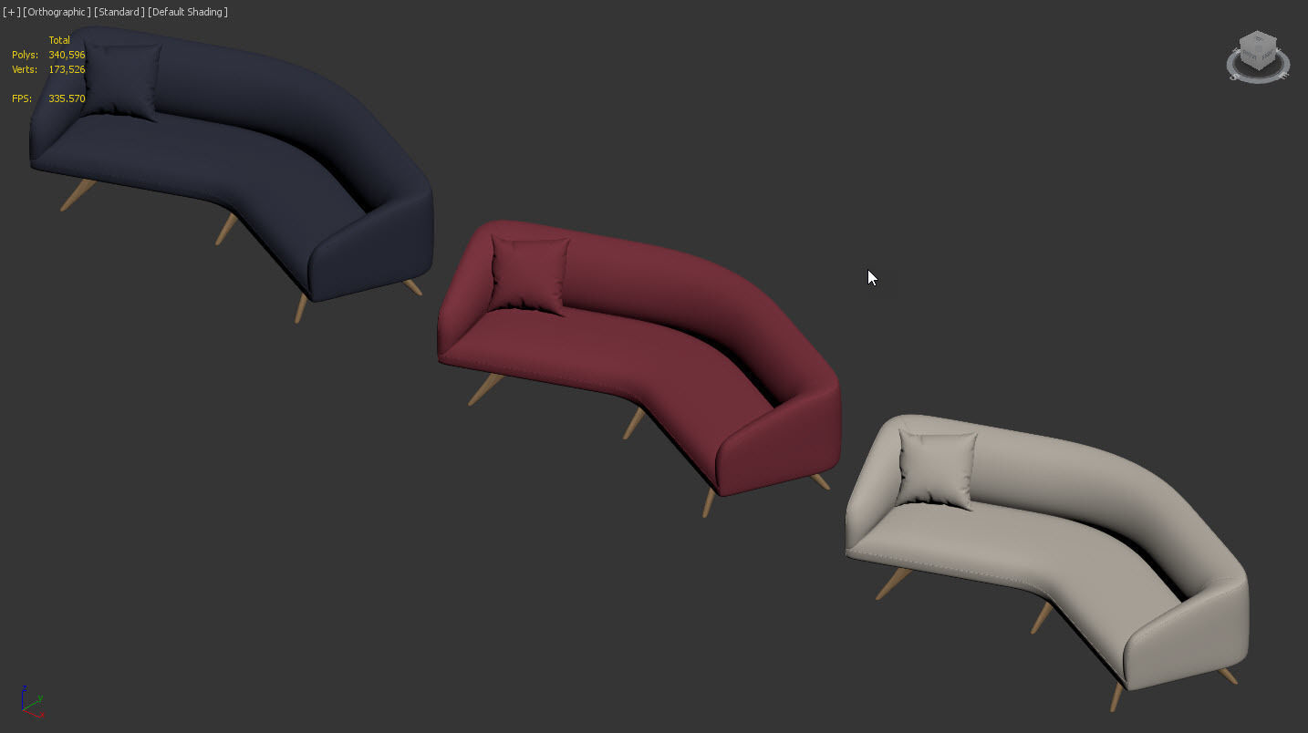 Fifth Avenue Angled Sofa by Vladimir Kagan 3D model_10
