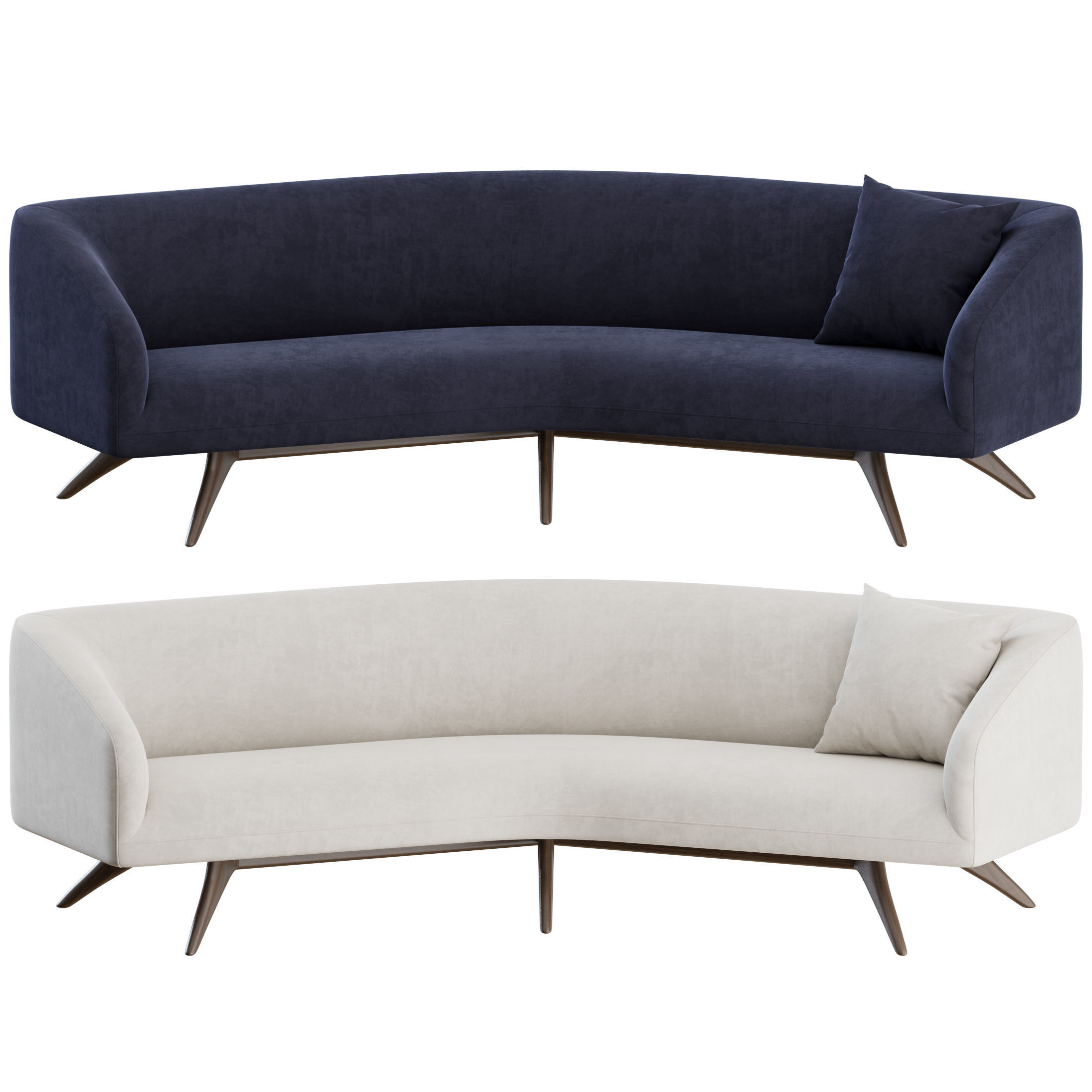 Fifth Avenue Angled Sofa by Vladimir Kagan 3D model_2