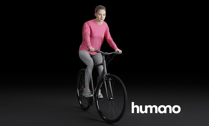 Humano Biking Woman 0818 3D model