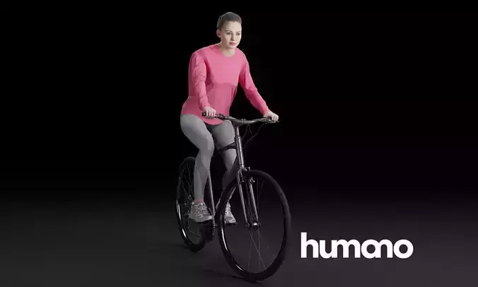 Humano Biking Woman 0818 3D model