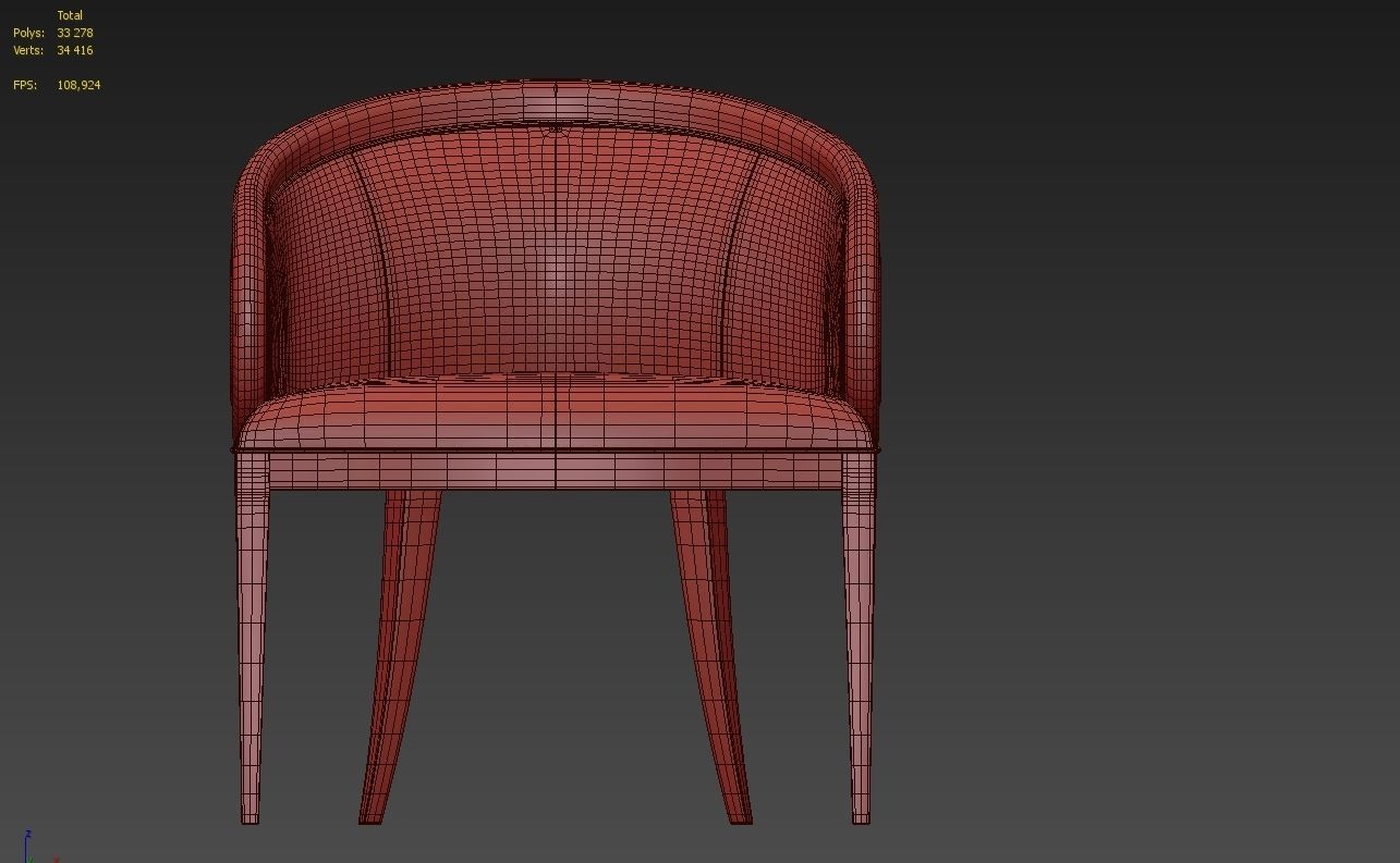Melody Chair 3D model_4