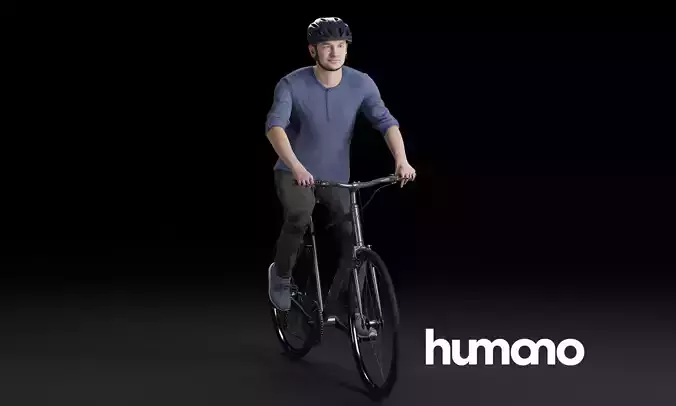 Humano Biking Man 0819 3D model