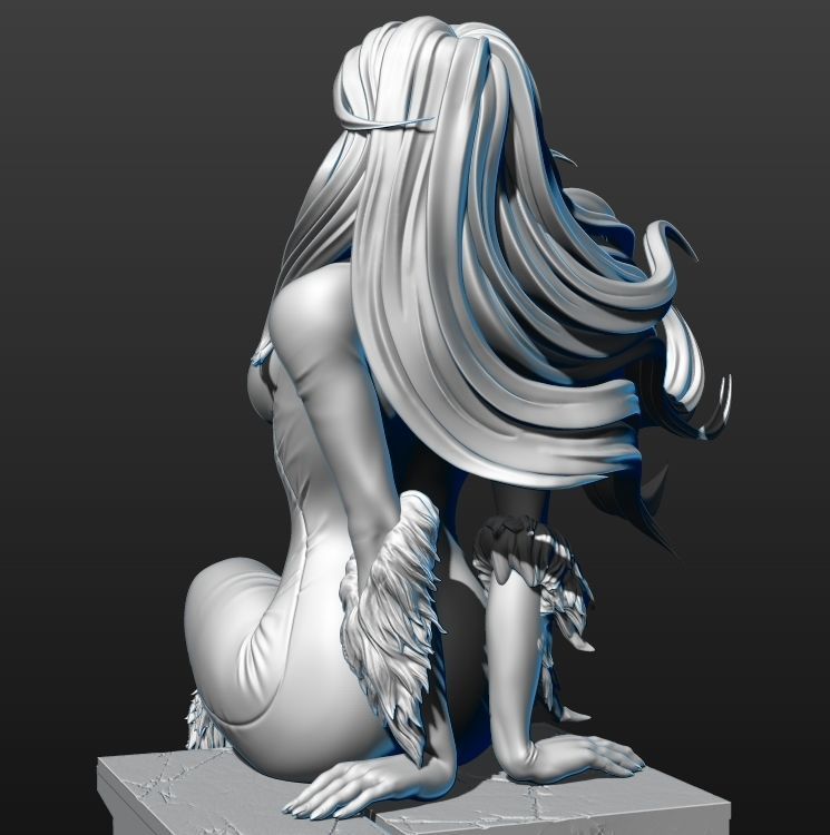 Black Cat Statue 3D print model_9