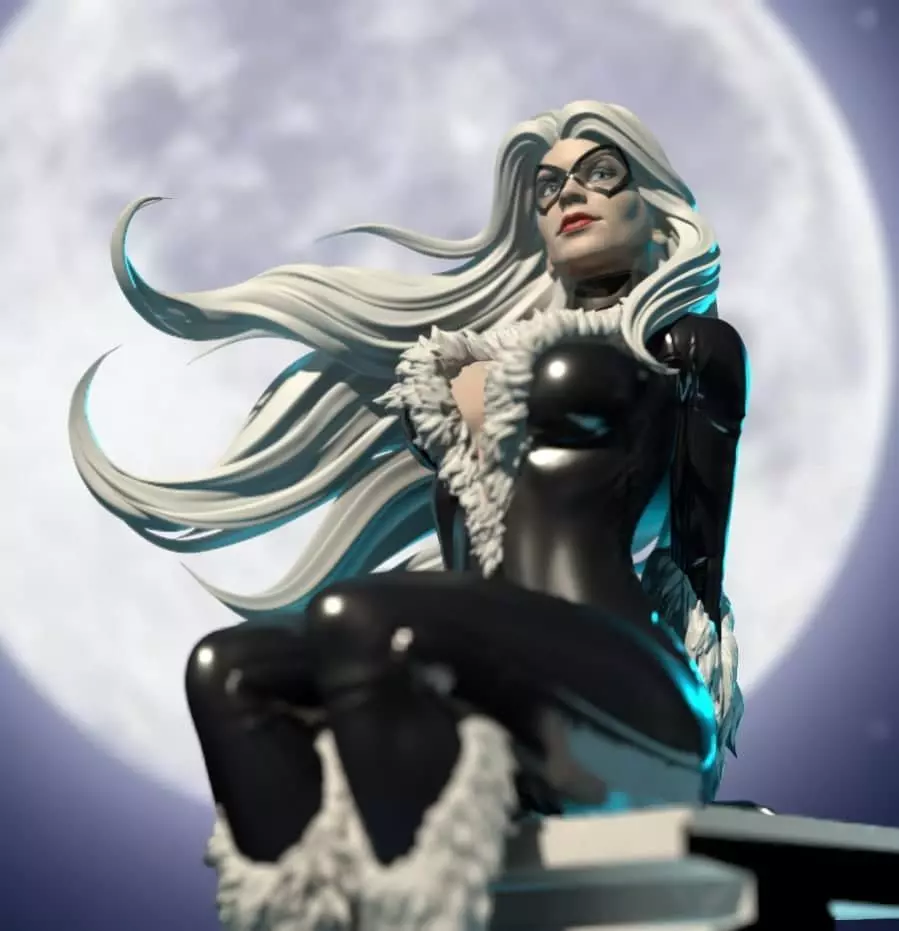 Black Cat Statue 3D print model_0