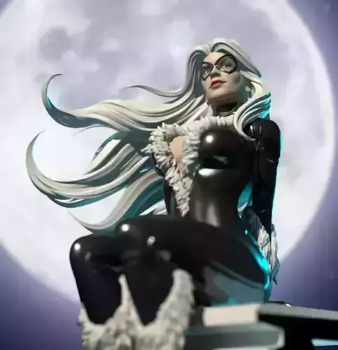 Black Cat Statue 3D print model