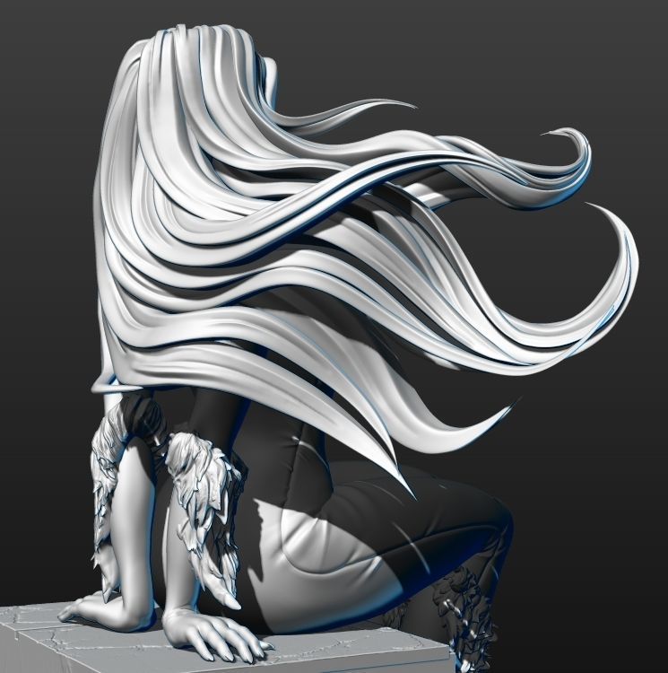 Black Cat Statue 3D print model_10