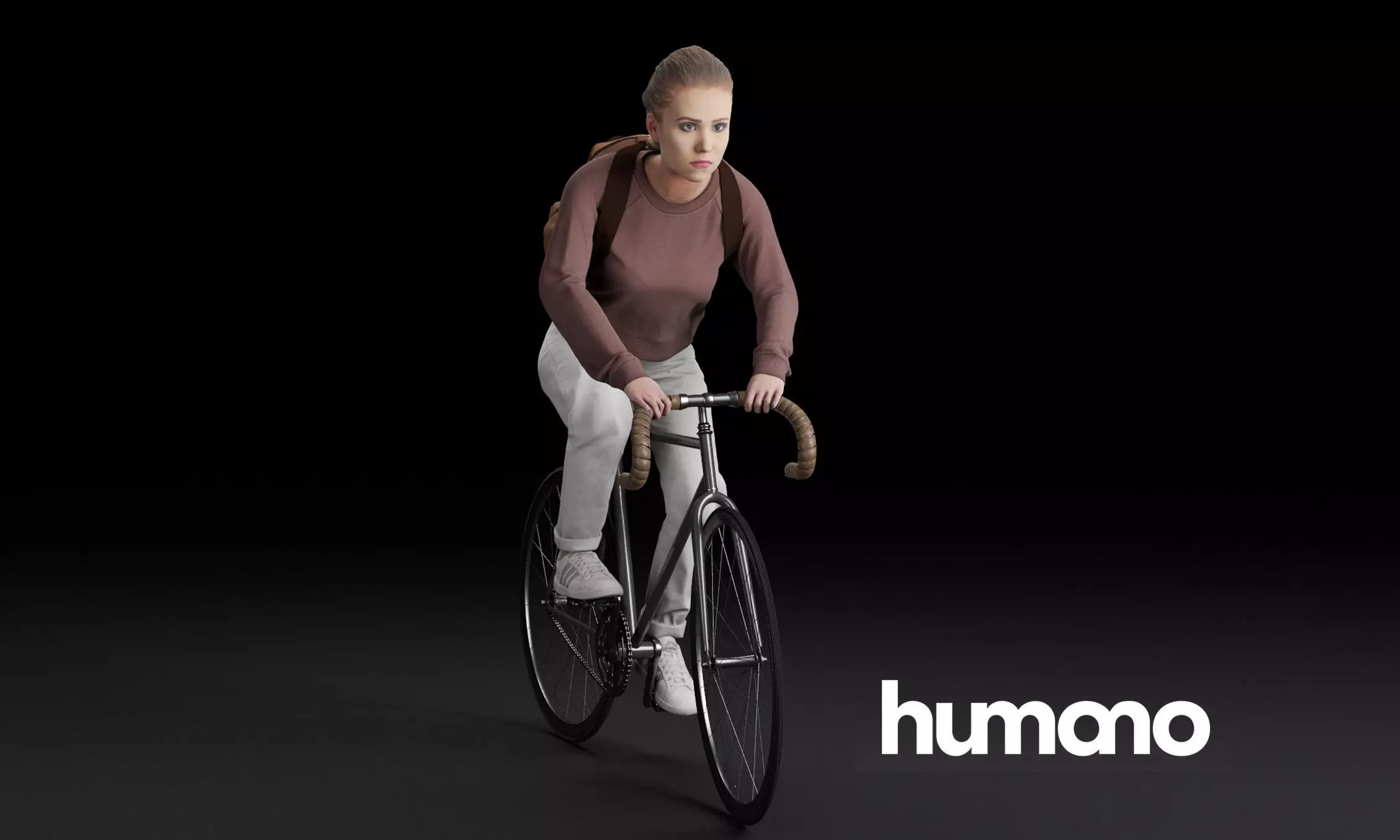 Humano Biking Woman 0820 3D model_0