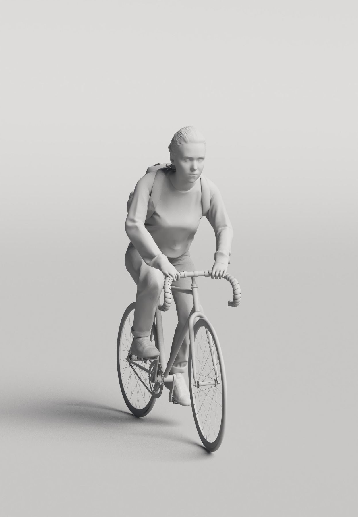 Humano Biking Woman 0820 3D model_3